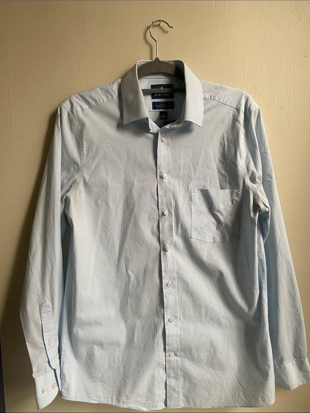 Stafford Light Blue Long-Sleeve Dress Shirt